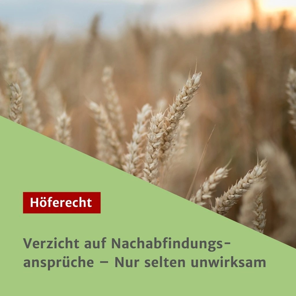 Verzicht auf Nachabfindungsansprüche – Nur selten unwirksam
